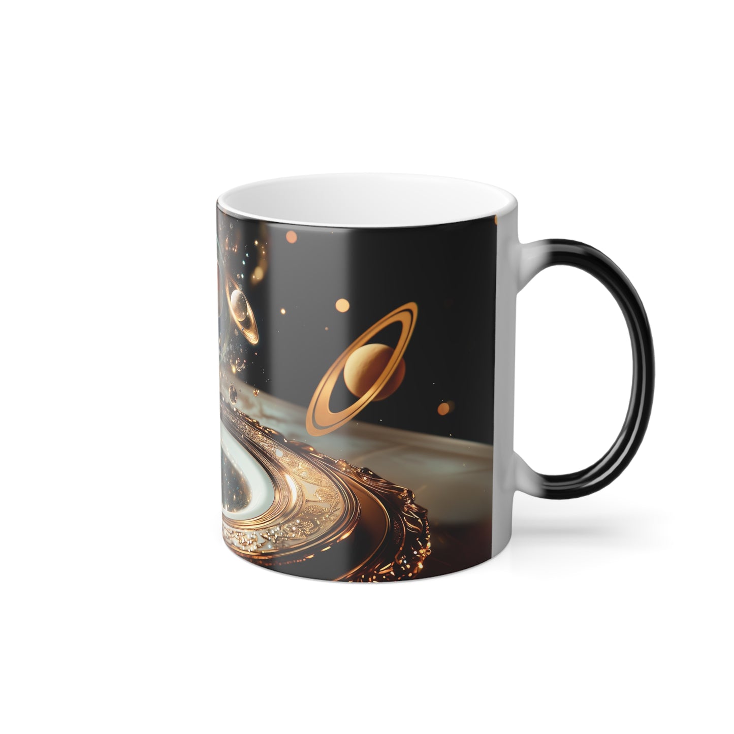 Taza de 325 ml con efecto de color "Cuento de hadas mágico espacial" en Dark Academia