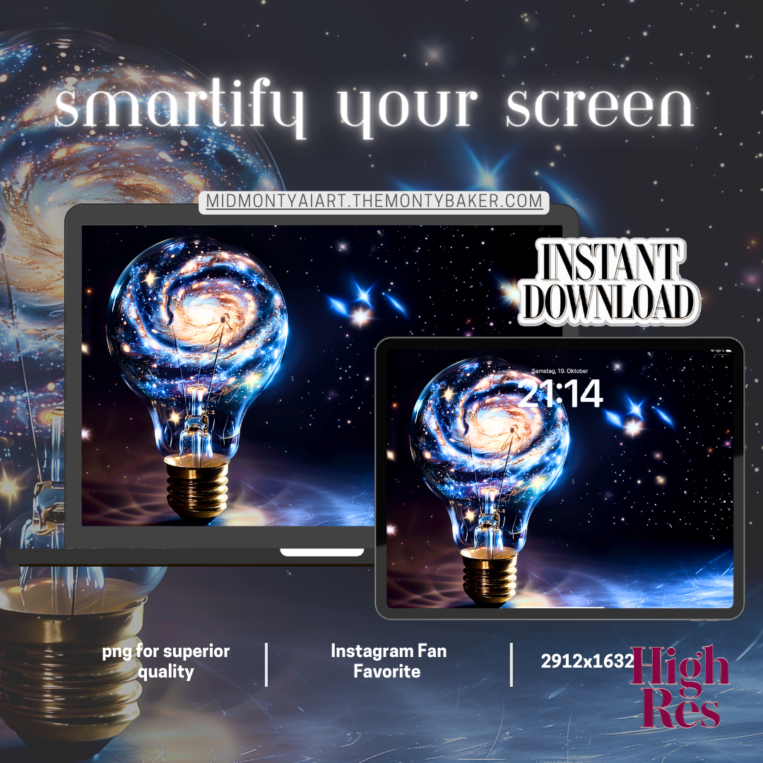 High-resolution galaxy in a lightbulb wallpaper for instant download, delivering superior quality for premium device displays – Instagram fan favorite.