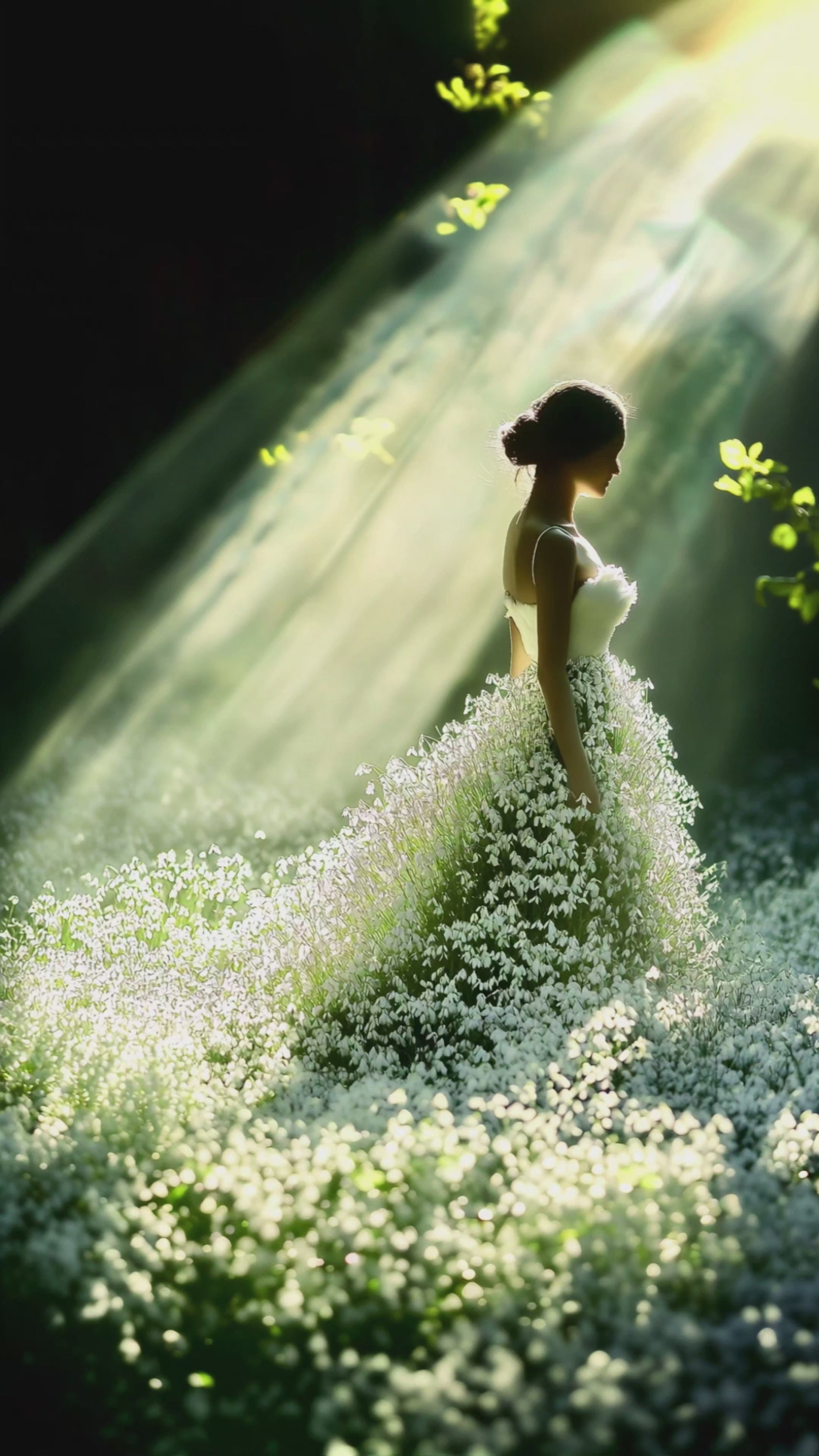 Animated snowdrop wallpaper 4k for mobile shown in motion, followed by a viral Instagram Reel with over 5k likes, and ending with a product mockup saying “Finally available – Buy now.” Perfect spring download for iPhone and Android, ideal as a dreamy snowdrop wallpaper 4k iPhone or snowdrop wallpaper 4k android background.