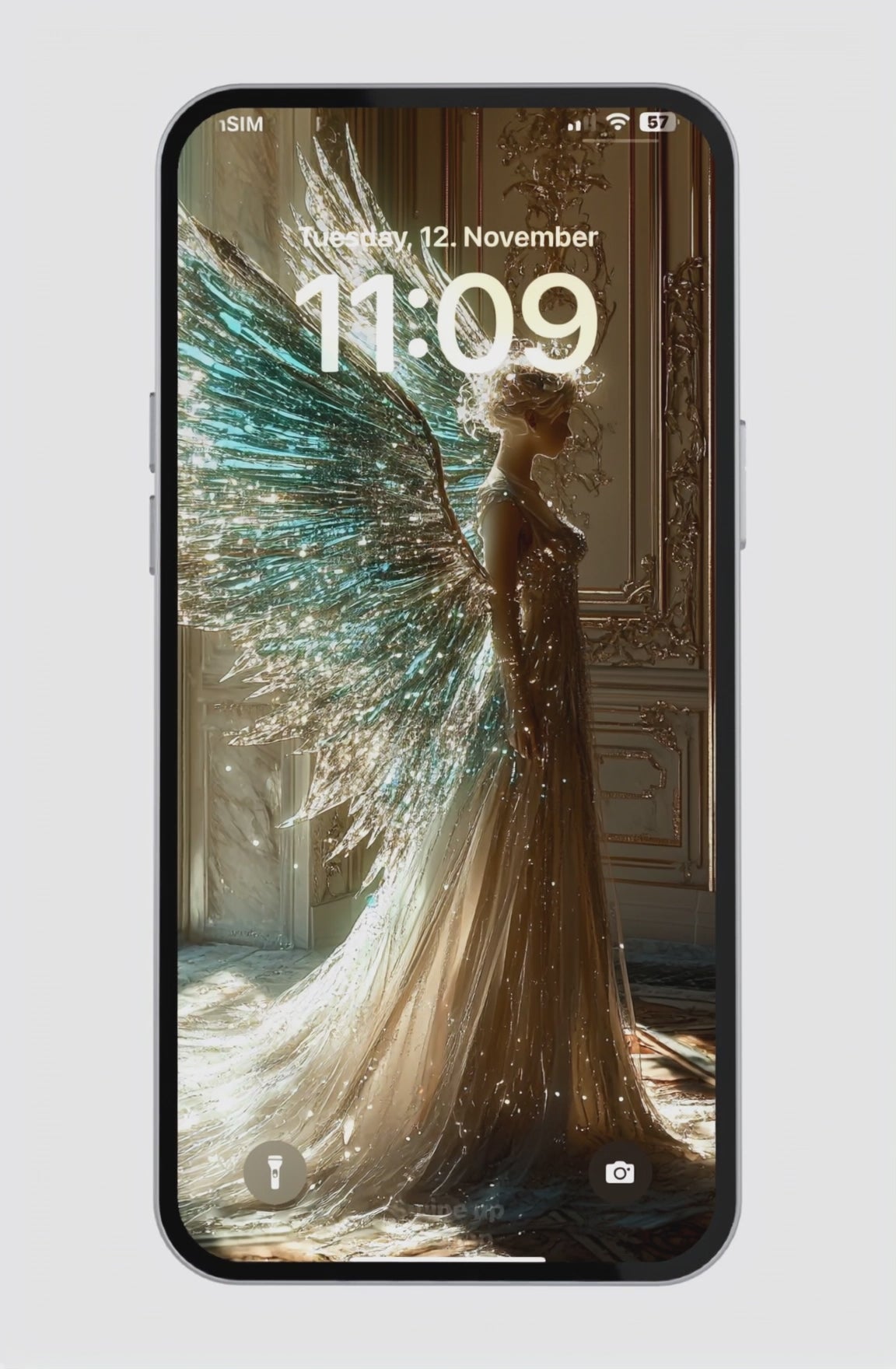 angel protect image for phone with soft golden light – a peaceful mockup that shows how faith can live quietly on your screen, like angels watching over you