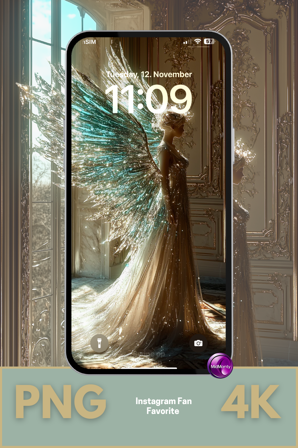 godly phone background showing angel light for phone – elegant smartphone mockup with spiritual glow, designed to bring comfort and a sense of god’s presence